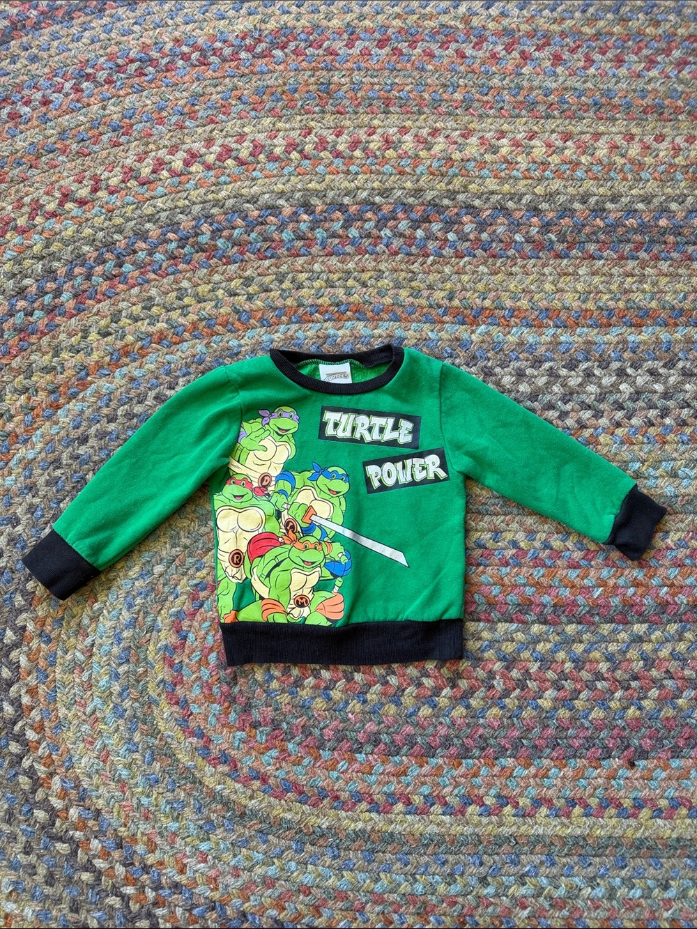 Teenage Mutant Ninja Turtles Green 'Turtle Power' Graphic Sweatshirt 2T